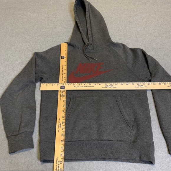 Vintage Nike Hoodie Sweatshirt Gray Pullover Drawstring Graphic Logo Size Small - Picture 9 of 9